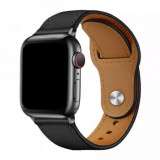 Cumpara ieftin Curea Ceas Apple Watch 1 2 3 4 5 6 7 SE (42 mm 44 mm 45 mm) Negru W033, Techsuit