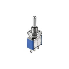 Comutator ON-OFF-ON 3 pini cu retinere 12.5x6.5x9.5mm 3A 250V MTS-1