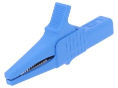 Bornă crocodil 32A 1kVDC albastră 4mm