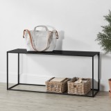 Masa consola de perete CleoD 50 x 115 x 32 cm negru mat [en.casa] HausGarden Leisure