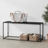 Masa consola de perete CleoD 50 x 115 x 32 cm negru mat [en.casa] HausGarden Leisure, [en.casa]