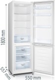 RESIGILAT &ndash; COMBINA FRIGORIFICA GORENJE RK4181PW4, Clasa F, 269L, Usi reversibile, H 180cm, Alb