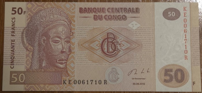 50 francs 2013, Congo, UNC