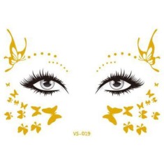 Tatuaj temporar pentru fata auriu VS019