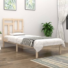 vidaXL Cadru pat fără saltea, 90x190 cm, lemn masiv de pin