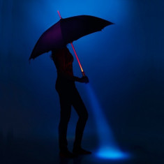 Umbrela cu maner iluminat LED foto