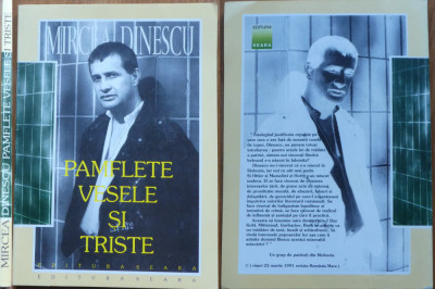 Mircea Dinescu , Pamflete vedele si triste , 1996 , cu autograf foto