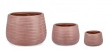 Cumpara ieftin Set 3 ghivece flori fibra sticla caramizie 24x16 cm; 34.5x24 cm; 50x36 cm