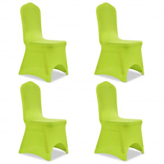 Husa de scaun elastica, 4 buc., verde GartenMobel Dekor