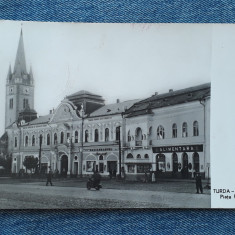 144 - Turda - Vedere din Piata Republicii / jud Cluj / carte postala RPR