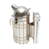 Afumator pentru albine din inox 250 mm, cu scut termic si burduf din piele