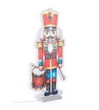 Figurina Craciun Spargatorul de Nuci polietilena multicolora 391 leduri 28,72x1,3x59,96h