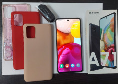 Telefon mobil Samsung Galaxy A71, Dual SIM, 128GB, 6GB RAM, 4G, Blue foto