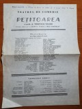 Afis teatrul de comedie-petitoarea 1980-iurie darie,george mihaita,stela popescu