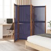 VidaXL Paravan de cameră cu 4 panouri, albastru &icirc;nchis, 280x180 cm 4003360