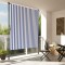 vidaXL Jaluzea rulou de exterior albastru/alb 150x270 cm țesătură/oțel 368766