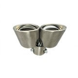 Ornament Toba Esapament Dublu Inox Universal 17.5cm ALM, Diametru 60mm