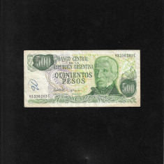 Argentina 500 pesos 1977(83) seria93230283 graffiti