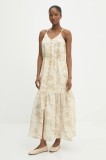 Answear Lab rochie culoarea bej, maxi, evazată