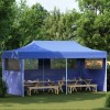 Cort de petrecere pliabil de tip pop-up, albastru, 3 x 6 m