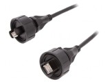 Patch cord Ethernet 2m Buccaneer 8 pini poliamidă aurit