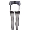 Mandy Mystery Set Ciorapi Negri cu Portjartier Lucios XLarge Lenjerie Sexy