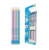 Cumpara ieftin Set 6 creioane HB Mitama, cu radiera, blister, design paste;