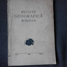 REVISTA GEOGRAFICA ROMANA VOL.I, FASC I/1938, DIRECTOR N.AL.RADULESCU