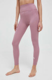 Adidas Performance jambiere de yoga Essentials culoarea roz, neted