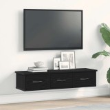 Gossi dulap de perete stejar negru 88x26x18,5 cm lemn prelucrat