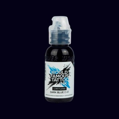Tusuri Tatuaje - Culori WORLD FAMOUS 30 ml - Dark Blue 2 foto