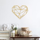 Decoratiune de perete Metal Heart Metal Decor - Gold, Aur, 40x1x47 cm