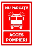 Semn nu parcati acces pompieri