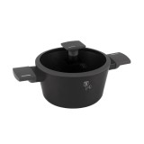 Oala Berlinger Haus Anthracite Collection, 20 cm, 2.5L, Aluminiu Forjat, Inductie, Capac Sticla, Antiaderenta TitanPro