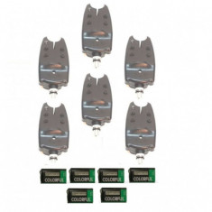 Set prokarpfishing cu 6 avertizori/senzori pescuit cu baterii de 9v incluse