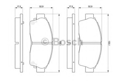 Set placute frana,frana disc TOYOTA COROLLA Hatchback (E11) (1997 - 2002) BOSCH 0 986 461 123 foto
