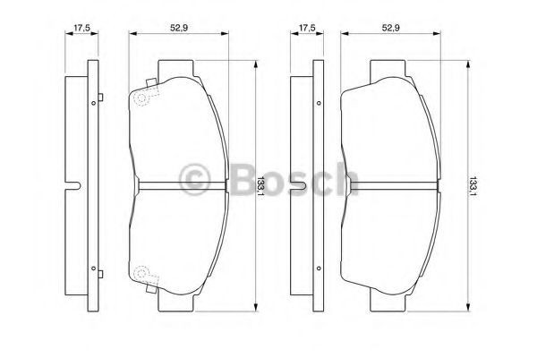 Set placute frana,frana disc TOYOTA COROLLA Hatchback (E11) (1997 - 2002) BOSCH 0 986 461 123