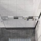 VidaXL Raft de duș pentru perete cabină de duș, crom, 100 cm, aluminiu