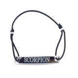 Bratara Neagra Snur Ajustabil Zodia Scorpion, Granat, Cadou Inclus, Cutie Cadou, Barbati Femei, Aniversare, Zi Nastere