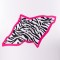 Esarfa-batic cu imprimeu zebra, roz-negru-alb