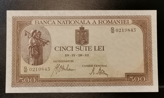 Rom&acirc;nia 500 Lei 1942 Aprilie UNC diferite serii