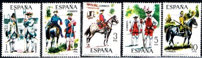 C5521 - Sania 1975 - Uniforme militare 5v.,timbre nestampilate MNH foto