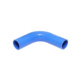 Furtun cotit din silicon 90 grade cu insertie textila 57x200x200 mm