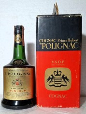rare cognac Prince Hubert de Polignac FINE ȘAMPANIE VSOP, Cl 75 GR. 40 ANII 70