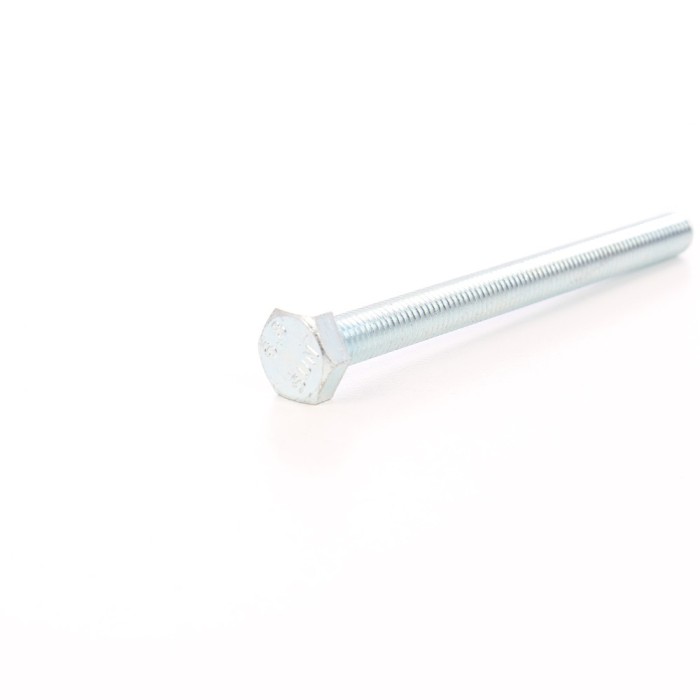 Surub cu cap hexagonal, filetat complet, otel, zincat alb, M10 x 120 mm