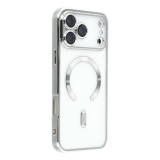 Husa compatibila cu IPhone 17 Pro, ALC MOBILE, pentru telefon mobil cu protectie pentru camera, Tehnologie MagSafe, rezistenta la socuri, contur Silve