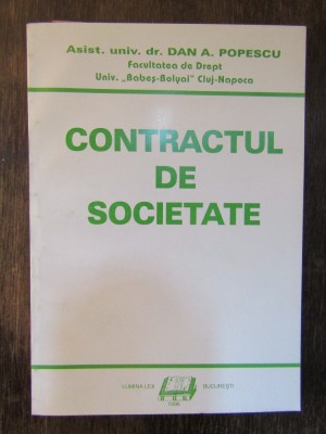Contractul de societate - Dan Popescu foto
