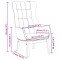 Scaun de relaxare, crem, material textil - 7