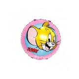 Balon folie rotund roz Jerry 45 cm