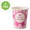 Set Pahare Carton, Model Little Princess, Roz Fucsia cu Buline, Capacitate 270 ml, 6 Bucăți
